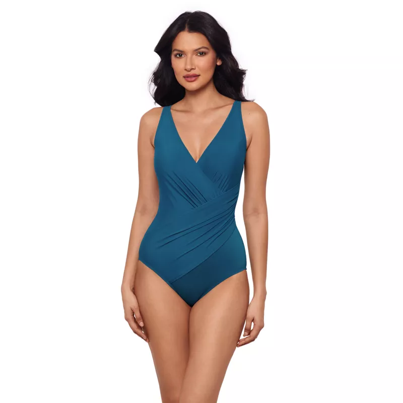 Miraclesuit Women's Must Haves Oceanus V-neck Slimming One Piece Swimsuit, alternative image