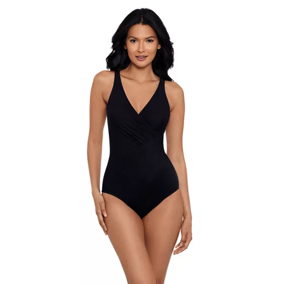 Miraclesuit Women's Must Haves Oceanus V-neck Slimming One Piece Swimsuit - primary