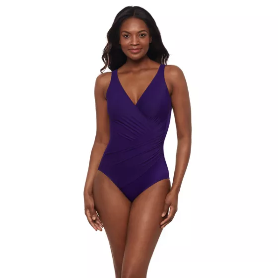 Miraclesuit Women's Must Haves Oceanus V-neck Slimming One Piece Swimsuit - primary