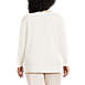 Women's Plus Size Fine Gauge Cotton V-Neck Pullover Tunic Sweater - Stripe, Back