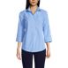 Women's 3/4 Sleeve Pattern CVC Broadcloth Shirt, Front