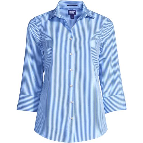 Women's Three Quarter Sleeve Pattern CVC Broadcloth Shirt