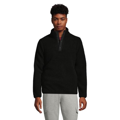 Men s Sherpa Fleece Pullover Lands End