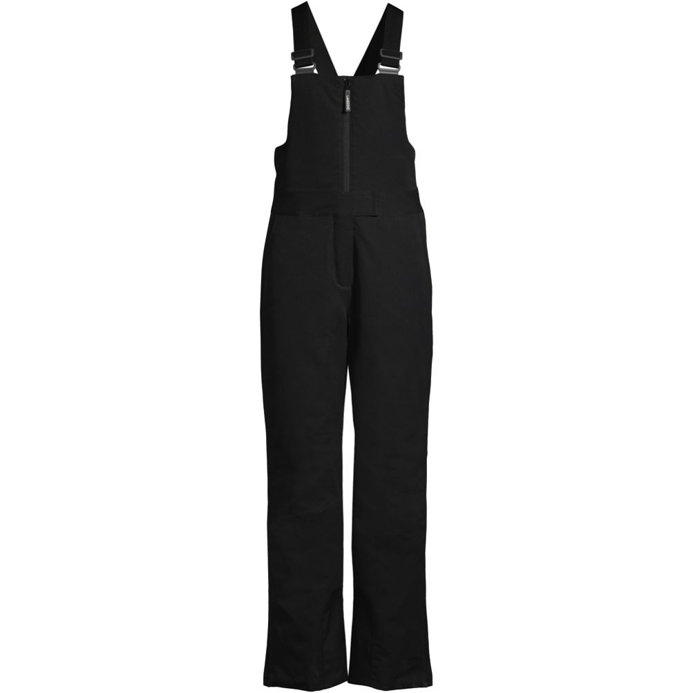 Black Heavyweight Snow Pants With Removable Bib