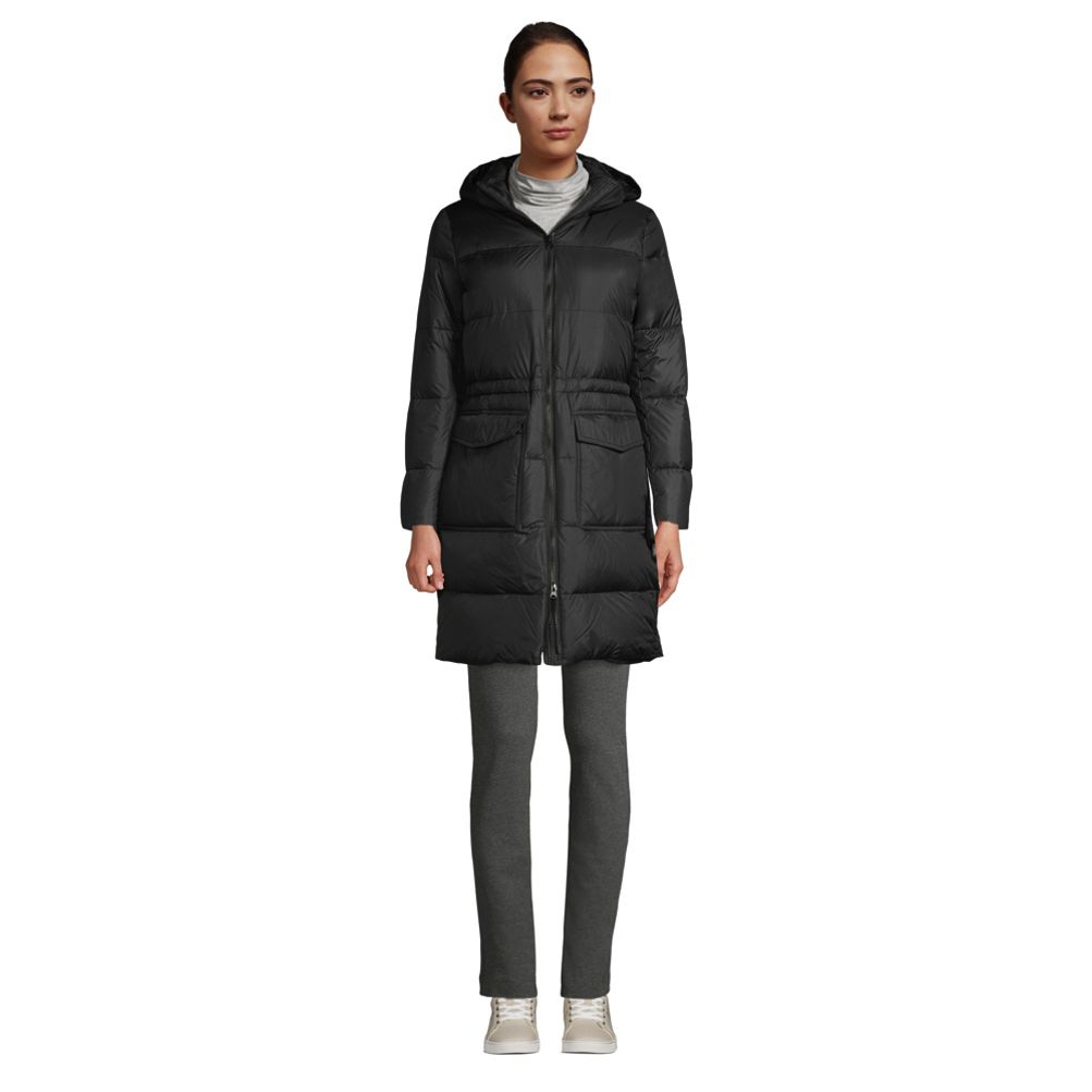 Lands end womens long best sale down coat