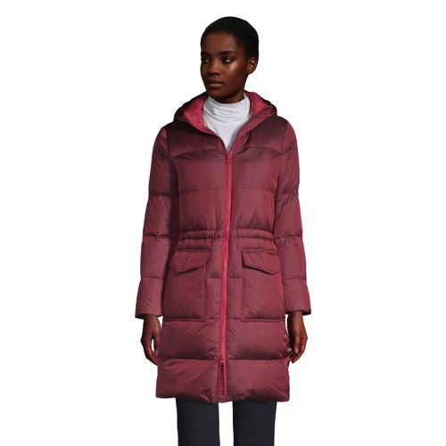 Women's Long Puffer Padded Down Coat With Belt Grey –