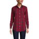 Women's Wrinkle Free No Iron Roll Sleeve Boyfriend Tunic Top, Front
