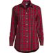 Women's Wrinkle Free No Iron Roll Sleeve Boyfriend Tunic Top, Front