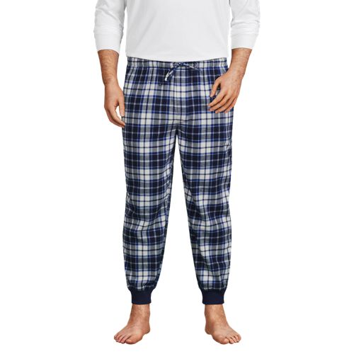 Lands' End Blake Shelton x Lands' End Men's Big Flannel Pajama Pants - 2X  Big - Gray Shadow Plaid