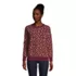 Women's Long Sleeve Waffle Crewneck Top, Front