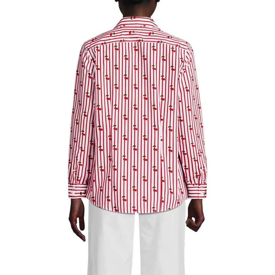 Women's Wrinkle Free No Iron Button Front Shirt