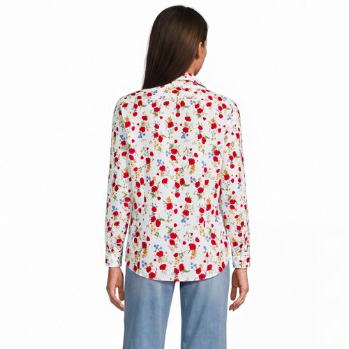 White Multi Poppy Floral
