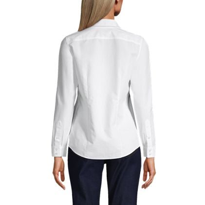 Women's Petite No Iron Button Front Shirt - image 3