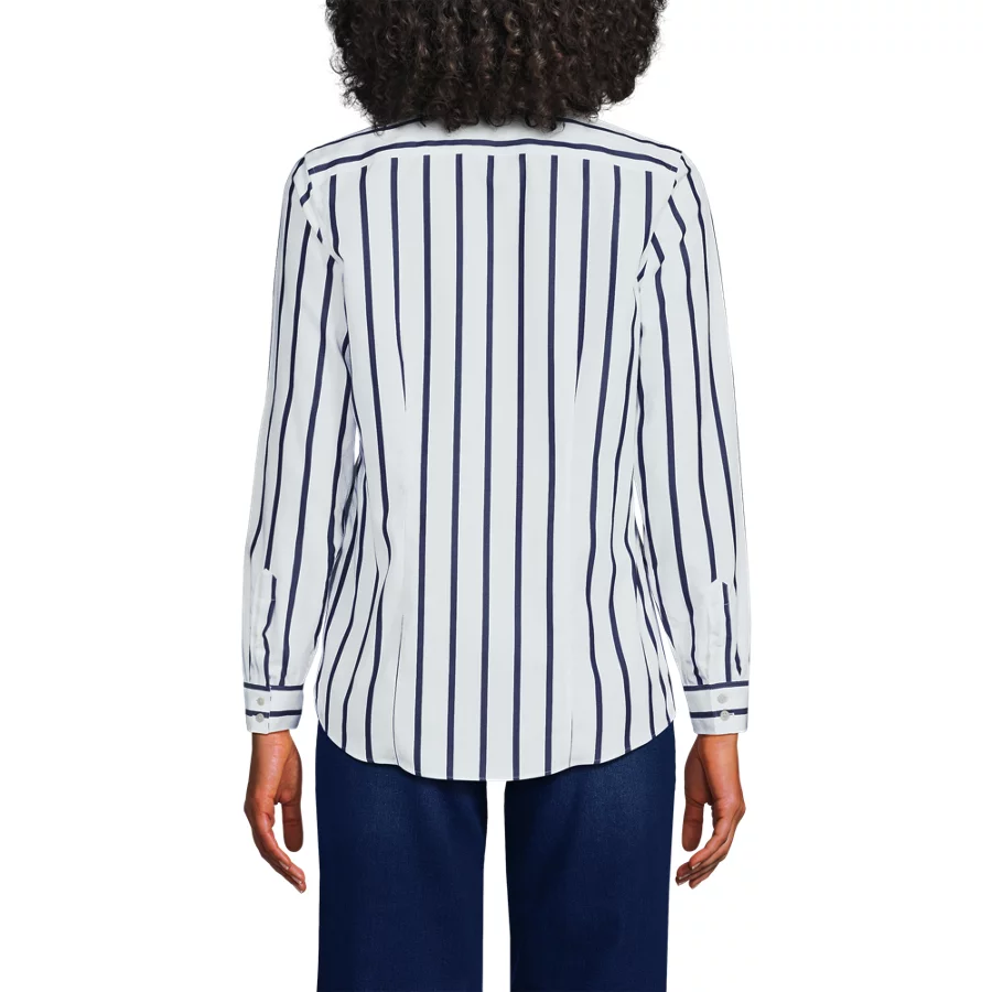 Women's Wrinkle Free No Iron Button Front Shirt