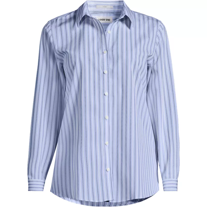Plus Size No Iron Button Front Shirt, Front