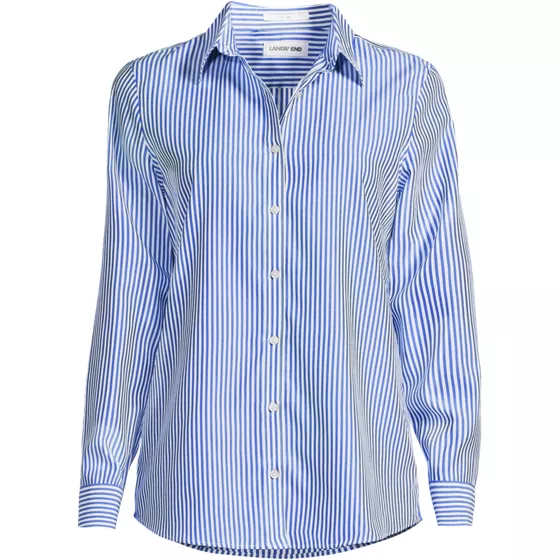 Plus Size No Iron Button Front Shirt - primary