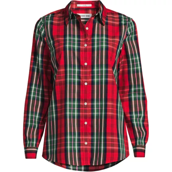 Plus Size No Iron Button Front Shirt - primary
