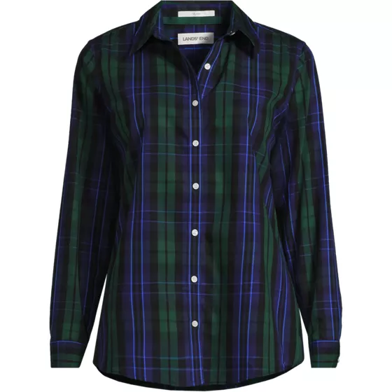 Plus Size No Iron Button Front Shirt - primary