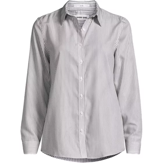 Plus Size No Iron Button Front Shirt - primary