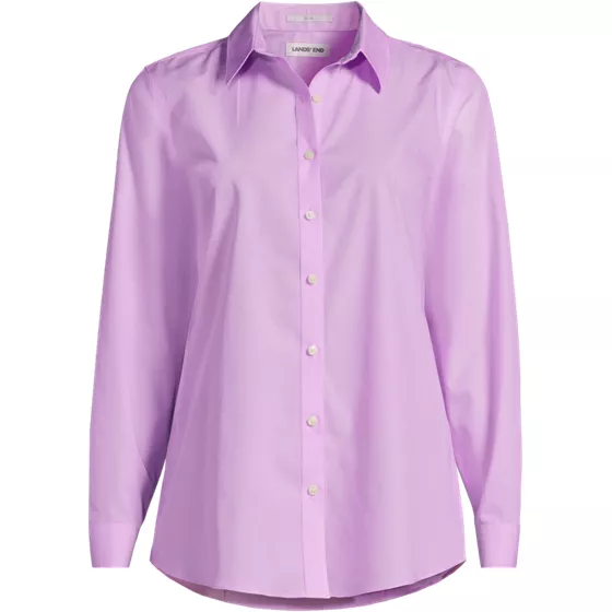 Plus Size No Iron Button Front Shirt - primary