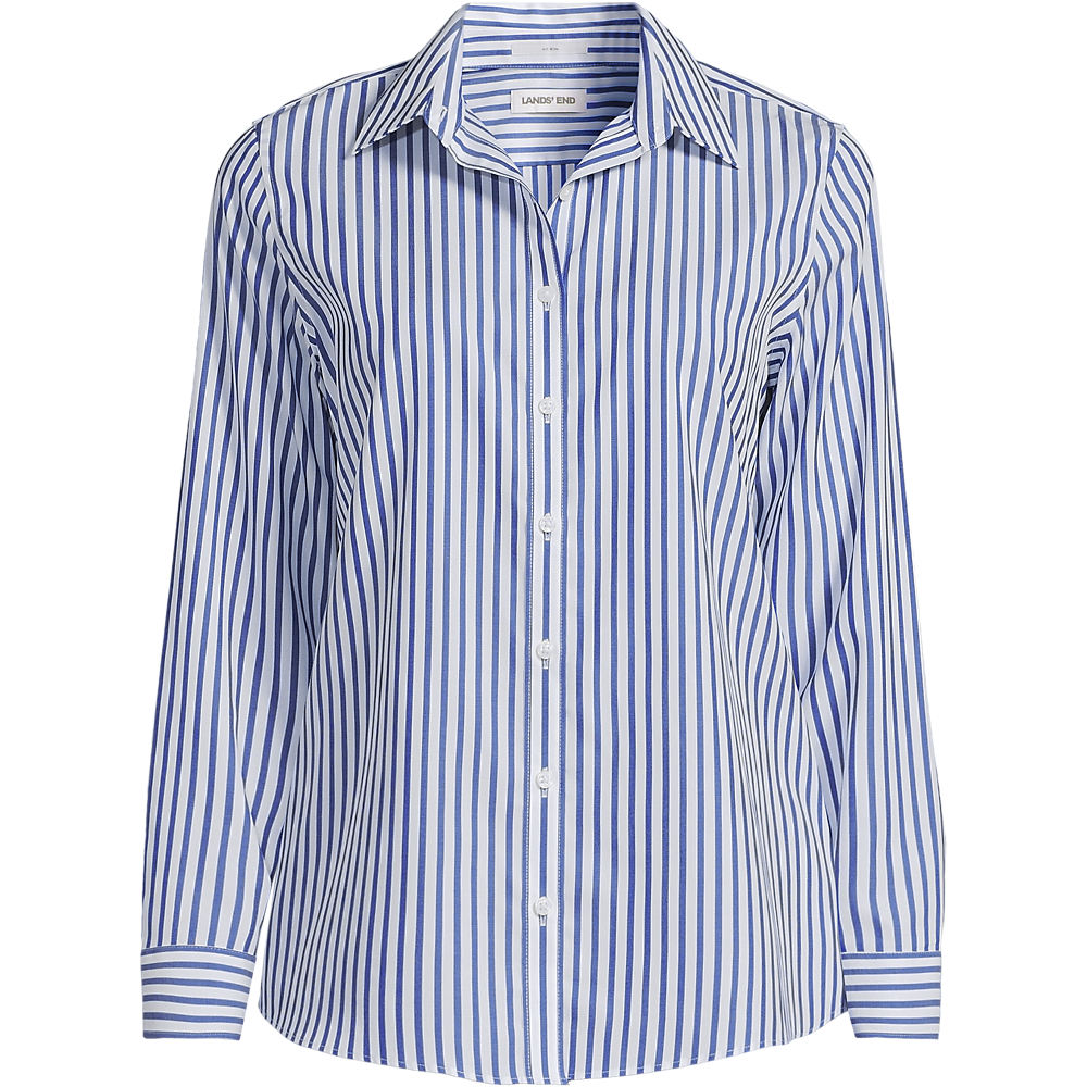 Non-Iron Cotton Shirt, Women, size: 22, plus, White, Cotton, by Lands' End