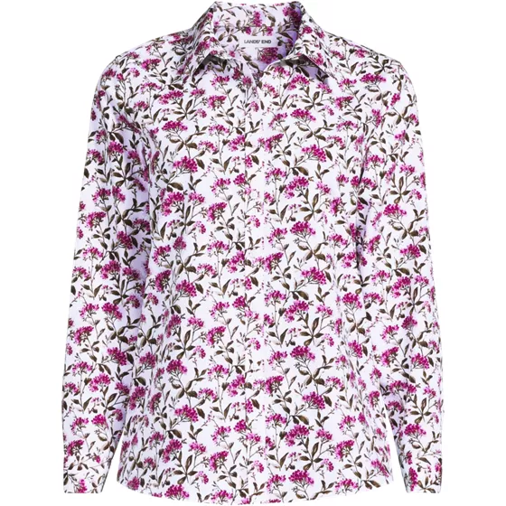 Plus Size No Iron Button Front Shirt - primary