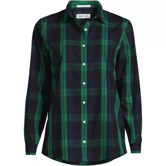 Plus Size No Iron Button Front Shirt - primary