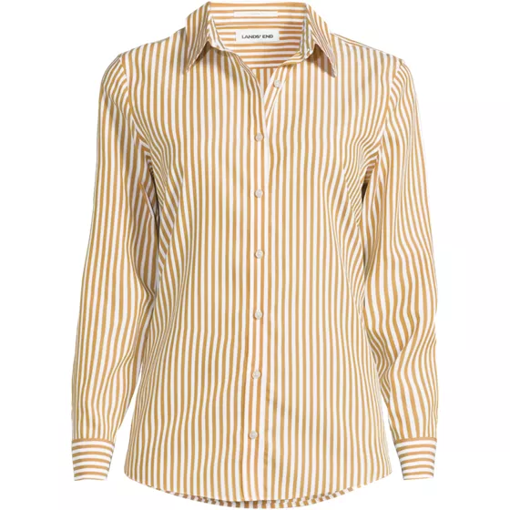 Plus Size No Iron Button Front Shirt - primary