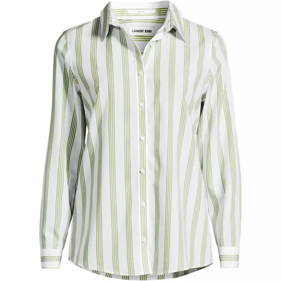 Plus Size No Iron Button Front Shirt - primary