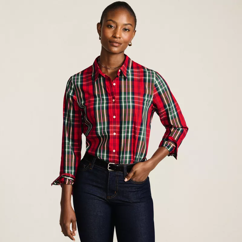 No Iron Button Front Shirt, alternative image