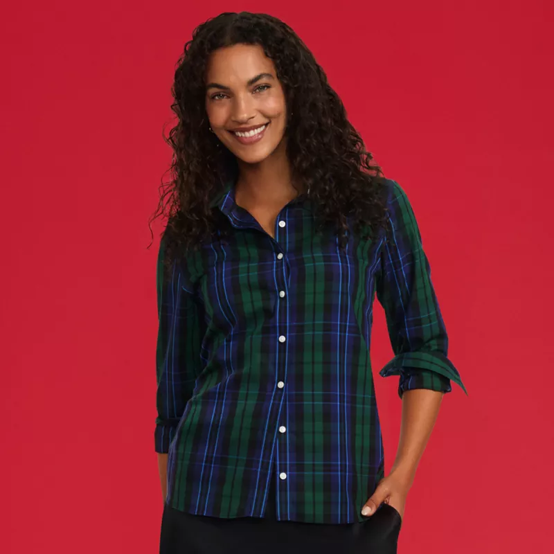 No Iron Button Front Shirt, alternative image