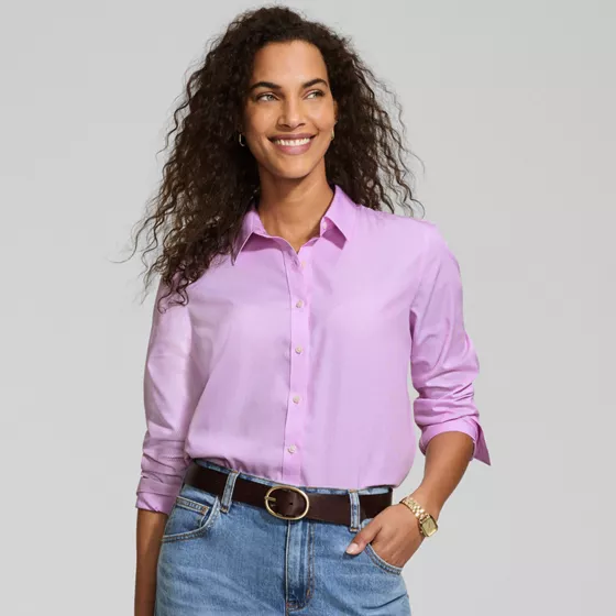 No Iron Button Front Shirt - primary