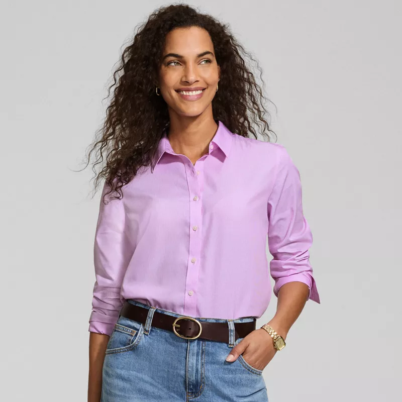 Tall No Iron Button Front Shirt, alternative image