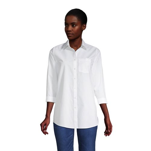 Womens WHITE No Iron Shirts & Blouses