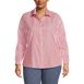 Women's Plus Size No Iron Button Front Shirt, Front