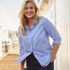 Women's Plus Size No Iron Button Front Shirt, alternative image