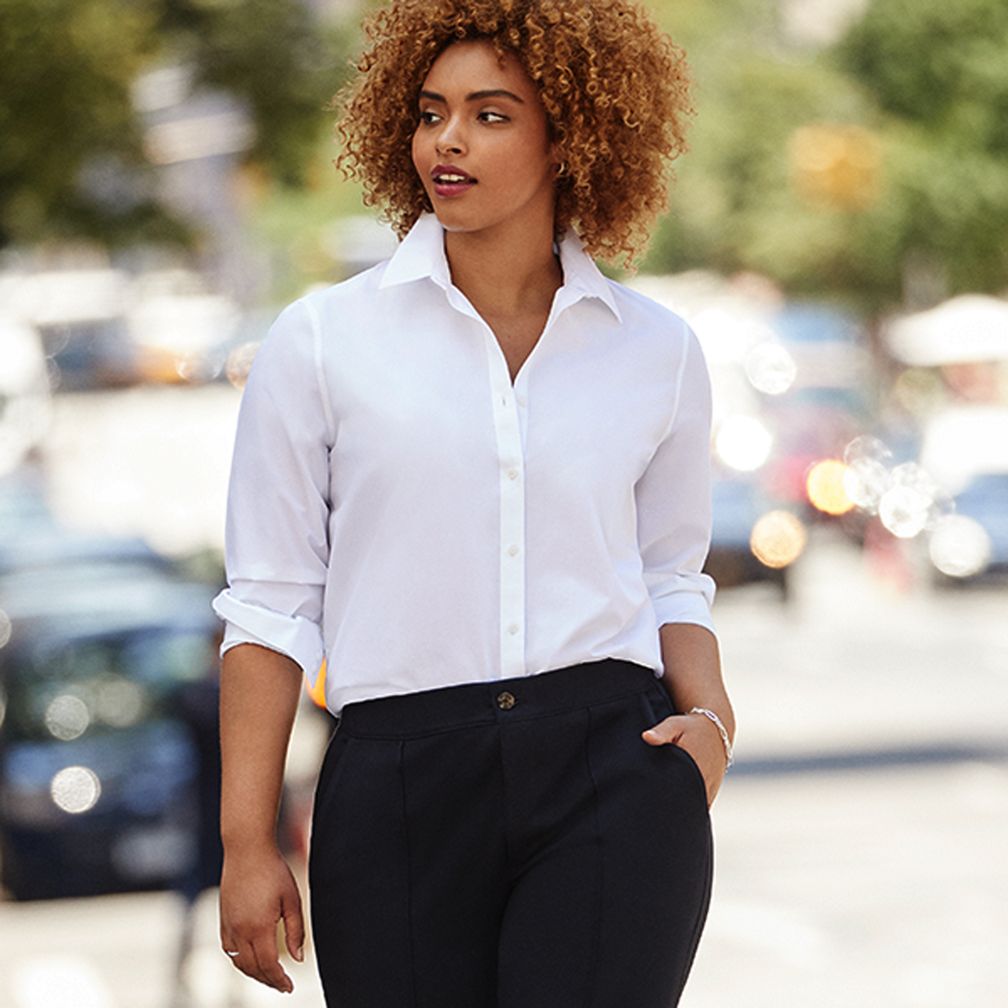 Women's No Iron Button Front Shirt | Lands' End