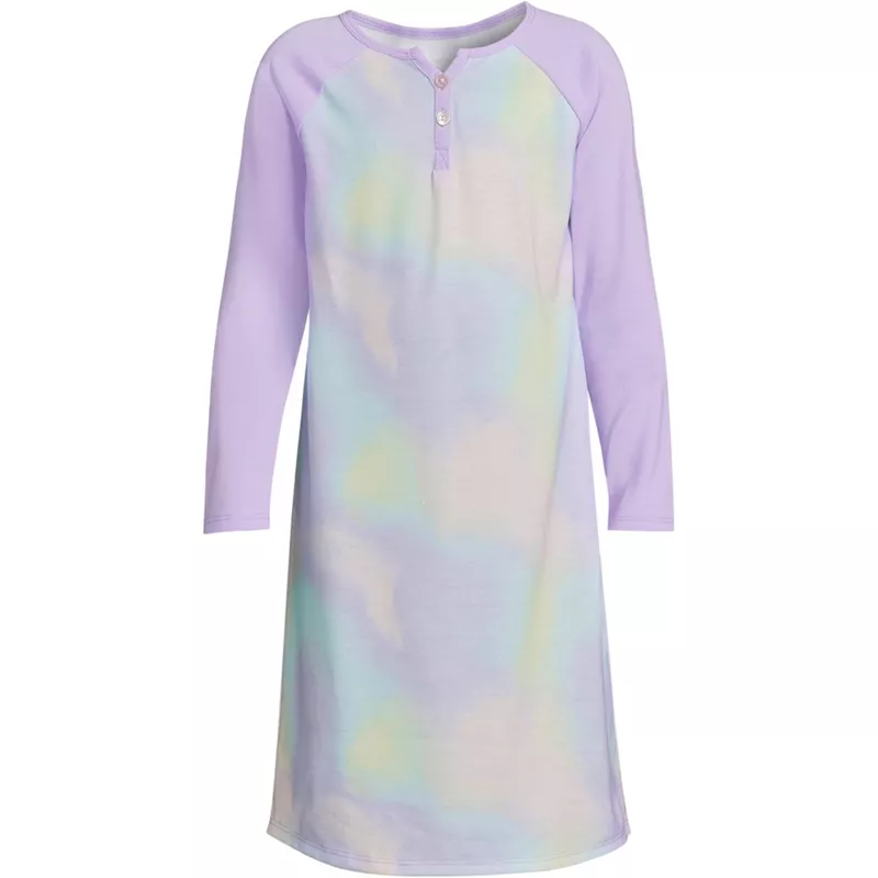 Girls Long Sleeve Jersey Nightgown, Front