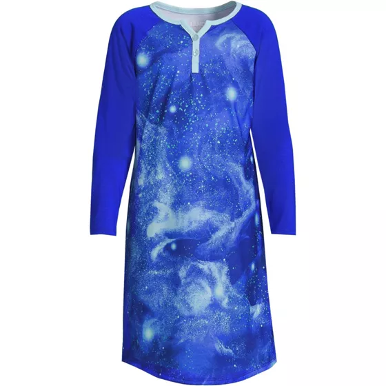 Girls Long Sleeve Jersey Nightgown - primary