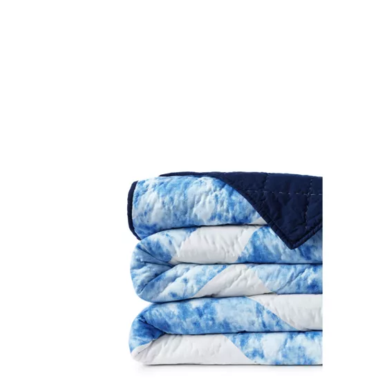 Kids Cotton Tie Dye Patchwork Quilt - primary
