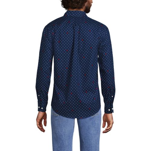 Men's Traditional Fit Essential Lightweight Poplin Shirt, Back