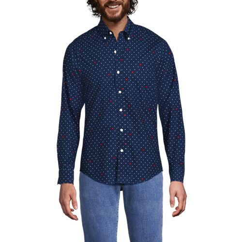 Men's Traditional Fit Essential Lightweight Poplin Shirt, Front