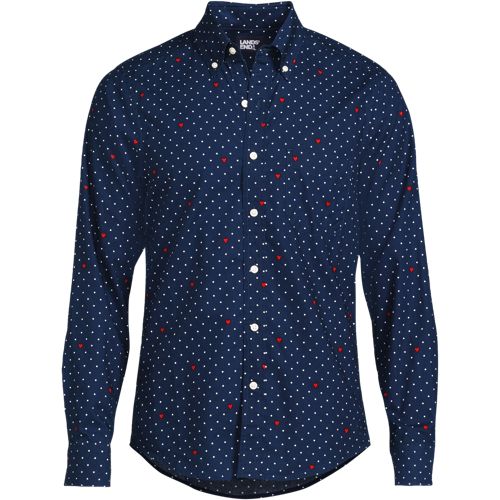 Men's Traditional Fit Essential Lightweight Poplin Shirt, Front