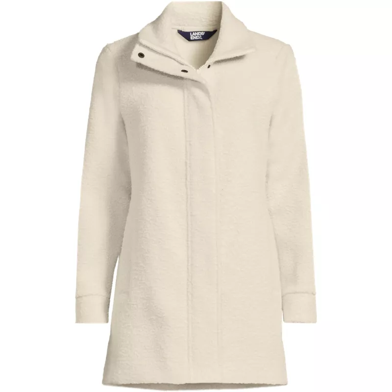 Boucle Fleece Coat, Front