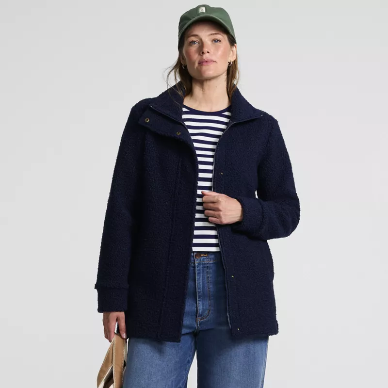 Tall Boucle Fleece Coat, alternative image