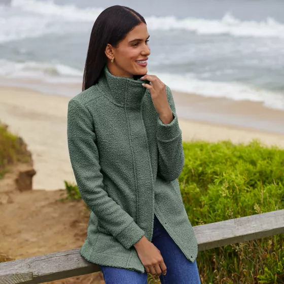 Boucle Fleece Coat - primary