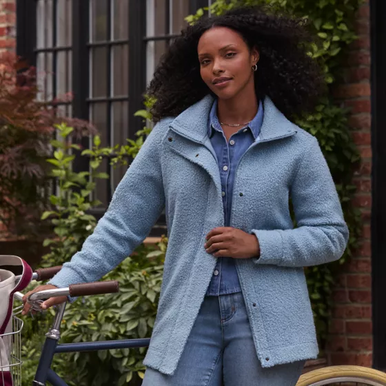 Boucle Fleece Coat - primary
