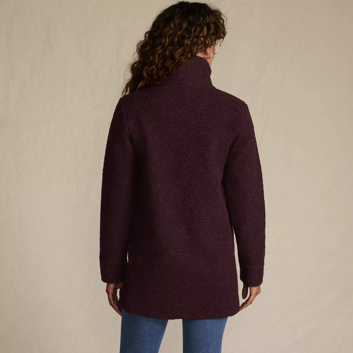 Women's Boucle Fleece Coat