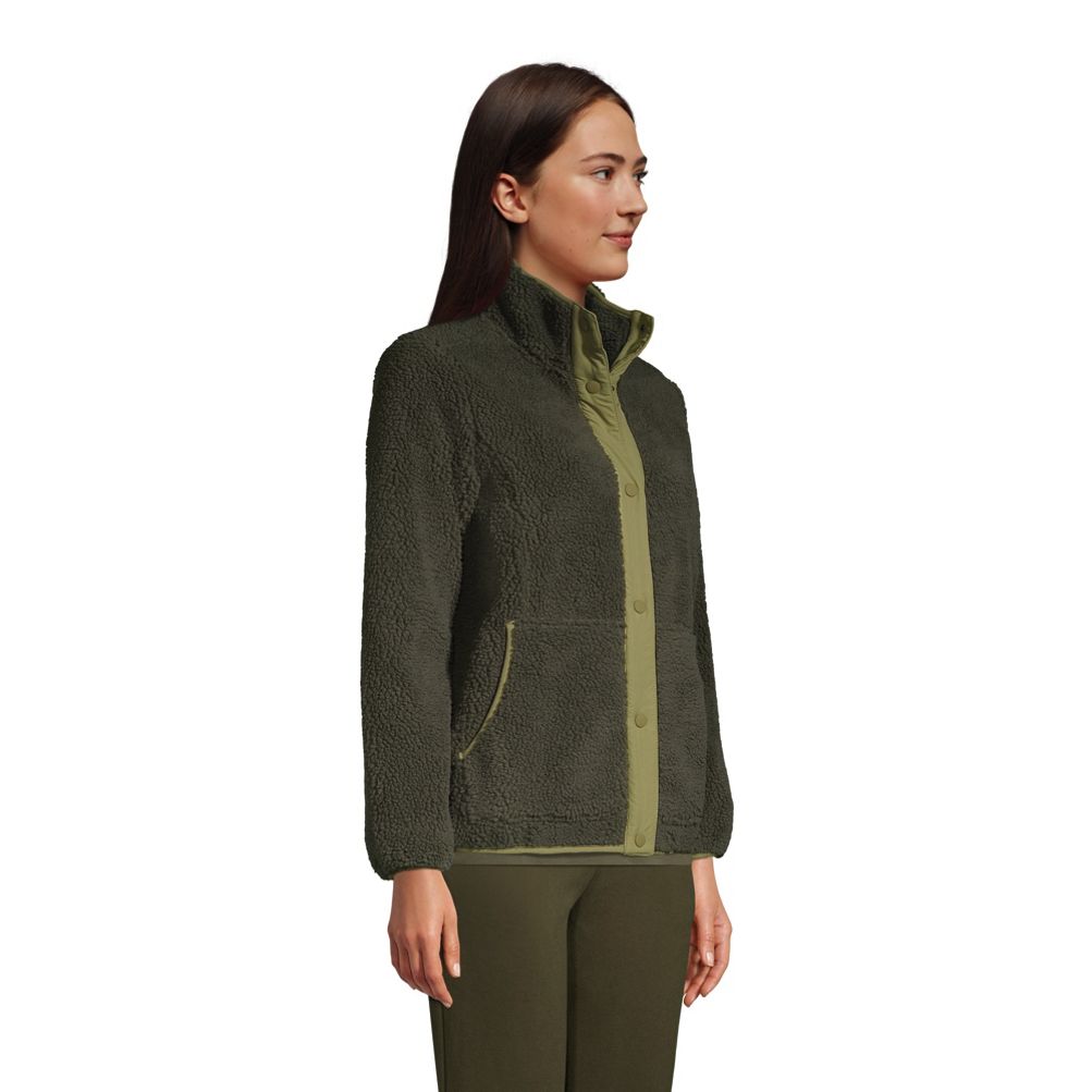 Sherpa fleece jacket clearance women's