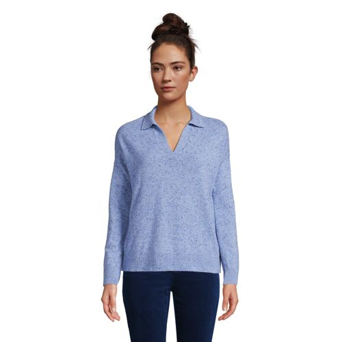 Women's Relaxed Pure Cashmere Polo Jumper